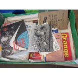 BOX OF VARIOUS EPHEMERA INCLUDING BRITISH CIVIL AIRCRAFT REGISTER, MAPS, BOOKLETS ETC