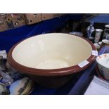 LARGE EARTHENWARE BOWL, DIAM APPROX 40CM