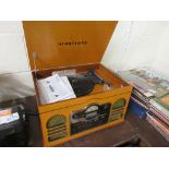 MODERN VINTAGE STYLE COMPACT DISC/RECORD PLAYER BY STORTFORD