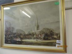 PRINT OF NORWICH CATHEDRAL