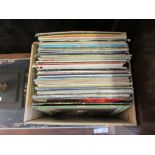 BOX CONTAINING 12INCH LP RECORDS INCLUDING ELVIS, FAIRPORT CONVENTION, THE PRETENDERS, STEELEYE