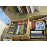 FOUR BOXES OF BOOKS