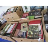 FIVE BOXES OF BOOKS