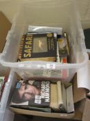 TWO BOXES OF HARDBACK BOOKS