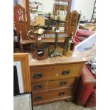 EARLY 20TH CENTURY ART DECO STYLE MIRROR BACKED DRESSING TABLE, WIDTH APPROX 54CM