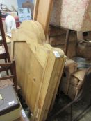 VINTAGE PINE BED FRAME, WIDTH APPROX 94CM