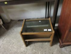 SMALL GLASS TOPPED OCCASIONAL TABLE