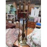 GOOD QUALITY BRASS COMPANION SET, HEIGHT APPROX 75CM