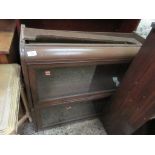 SMALL TWO SECTION GLOBE WERNICKE STYLE BOOKCASE