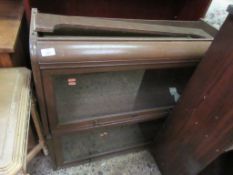 SMALL TWO SECTION GLOBE WERNICKE STYLE BOOKCASE