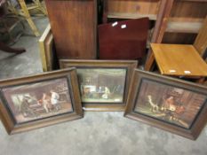 TWO FRAMED PRINTS IN VINTAGE FRAMES, WIDTH APPROX 61CM EACH