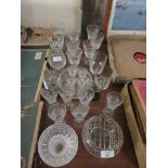 QUANTITY OF HOUSEHOLD GLASS WARE INC LEAD CRYSTAL ETC