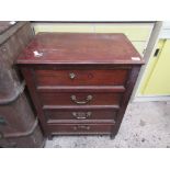 EARLY 20TH CENTURY SMALL FOUR DRAWER CHEST OF DRAWERS