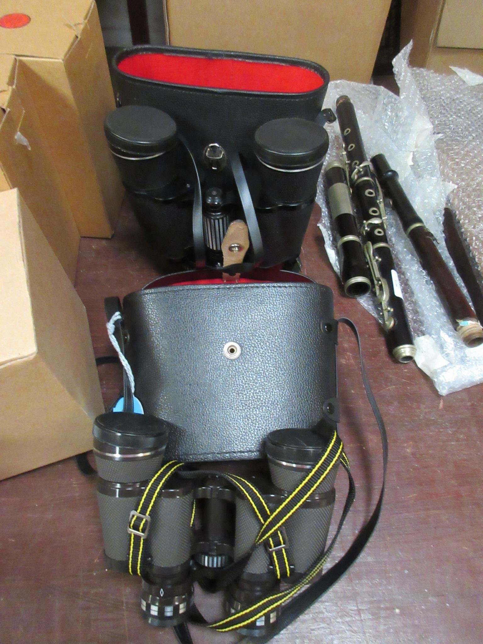 TWO CASED SETS OF BINOCULARS VIZ MIRANDA 8X40 AND LEISURE ARTS 12X50