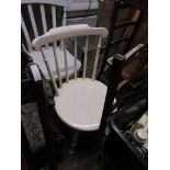 PAINTED STICK BACK CHAIR