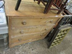 VINTAGE PINE CHEST OF DRAWERS, WIDTH APPROX 90CM