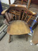 VINTAGE CAPTAIN’S CHAIR, HEIGHT APPROX 76CM