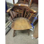 VINTAGE CAPTAIN’S CHAIR, HEIGHT APPROX 76CM