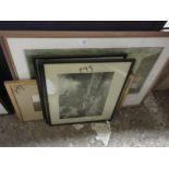 QUANTITY OF FRAMED BLACK AND WHITE PHOTOGRAPHS AND PRINTS