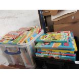 TWO BOXES CONTAINING LARGE COLLECTION OF BEANO, DANDY, BEEZER AND TOPPER ANNUALS, MOSTLY 1970S/1980S