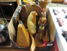 BOX CONTAINING SELECTION OF VARIOUS TREEN AND A METRONOME