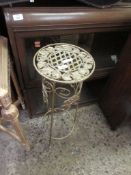 GILT PAINTED METAL PLANT STAND, HEIGHT APPROX 71CM