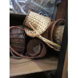 BOX CONTAINING VARIOUS BASKETS