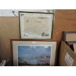 FRAMED 19TH CENTURY PRINT OF A MAP DEPICTING VICTORIA OR PORT PHILLIP, NSW AUSTRALIA, TOGETHER