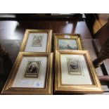 COLLECTION OF SMALL FRAMED DEPICTIONS OF VARIOUS SAINTS TOGETHER WITH A SMALL OIL ON PANEL,