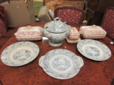 SELECTION OF VARIOUS 19TH CENTURY TRANSFER PRINTED EARTHENWARE