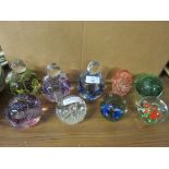 COLLECTION OF PAPERWEIGHTS, TALLEST APPROX 13CM