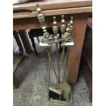 BRASS COMPANION SET, HEIGHT APPROX 75CM