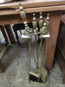 BRASS COMPANION SET, HEIGHT APPROX 75CM