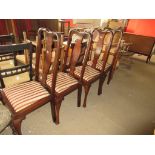 SET OF FOUR REPRODUCTION UPHOLSTERED DINING CHAIRS
