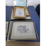 QUANTITY OF SMALL FRAMED PRINTS