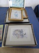 QUANTITY OF SMALL FRAMED PRINTS