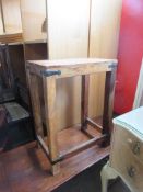 MODERN EASTERN HARDWOOD SIDE TABLE