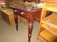 CIRCULAR MAHOGANY 19TH CENTURY FOLDING TABLE, DIAM APPROX 48INS