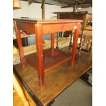SMALL RECTANGULAR OCCASIONAL TABLE WITH CROSS BANDED DECORATION TO TOP