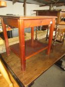 SMALL RECTANGULAR OCCASIONAL TABLE WITH CROSS BANDED DECORATION TO TOP