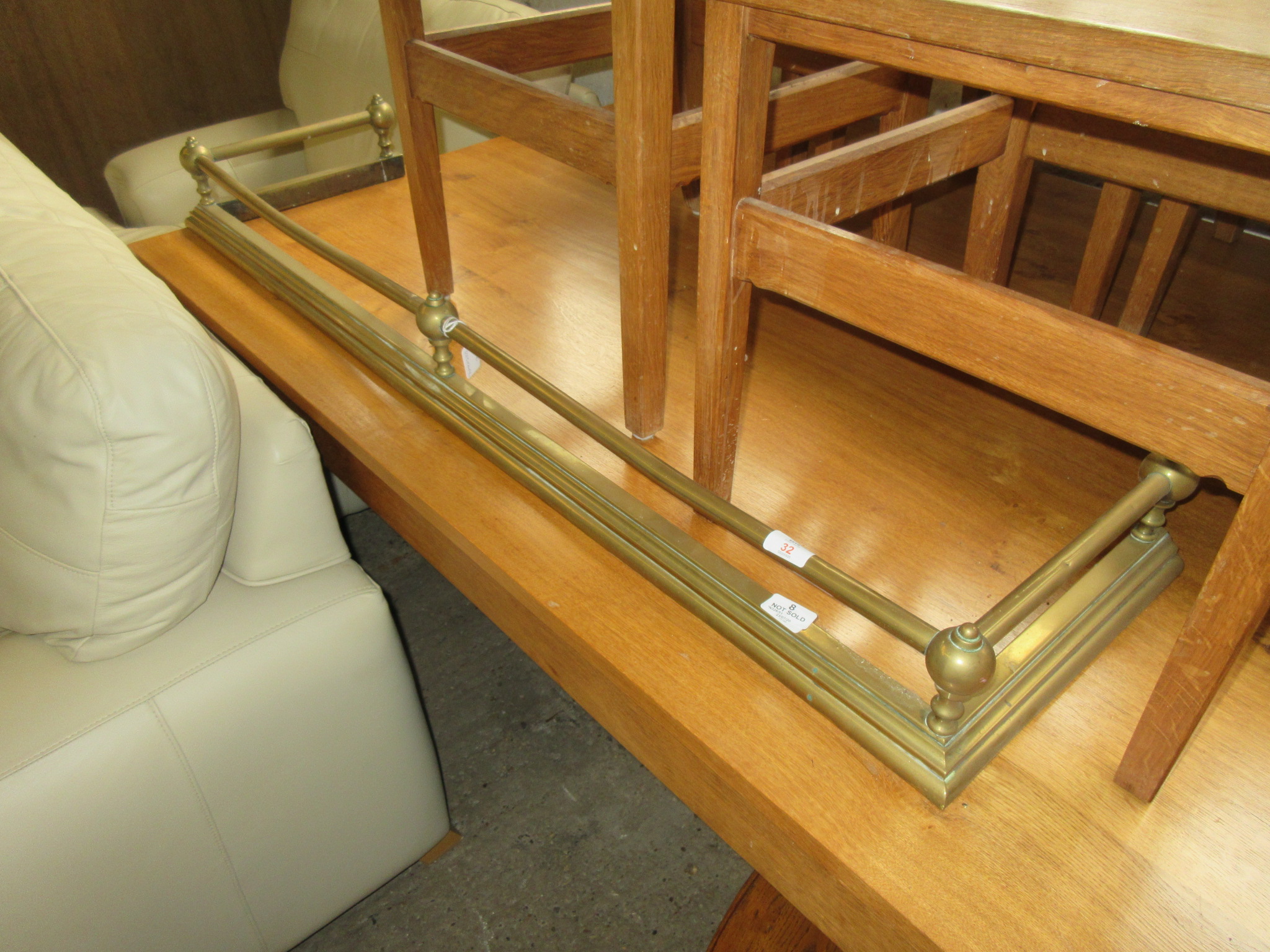 BRASS FIRE RAIL, LENGTH APPROX 130CM