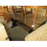 19TH CENTURY AND LATER REFECTORY TABLE, LENGTH APPROX 152CM