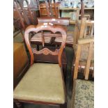 TWO ASSORTED EARLY 20TH CENTURY DINING CHAIRS, TALLEST APPROX 85CM