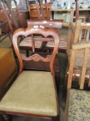 TWO ASSORTED EARLY 20TH CENTURY DINING CHAIRS, TALLEST APPROX 85CM