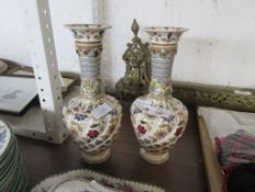 PAIR OF HAND FINISHED CERAMIC VASES