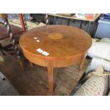 SMALL CIRCULAR OCCASIONAL TABLE WITH INLAID DECORATION, DIAM APPROX 49CM