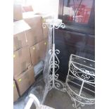 WROUGHT IRON PLANT STAND WITH SCROLL WORK DECORATION