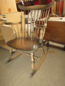 LATE 20TH CENTURY REPRODUCTION SMALL STICK BACK ROCKING CHAIR