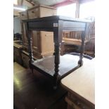 SMALL SQUARE WOODEN TROLLEY