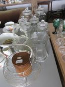 QUANTITY OF GLASS STORAGE JARS